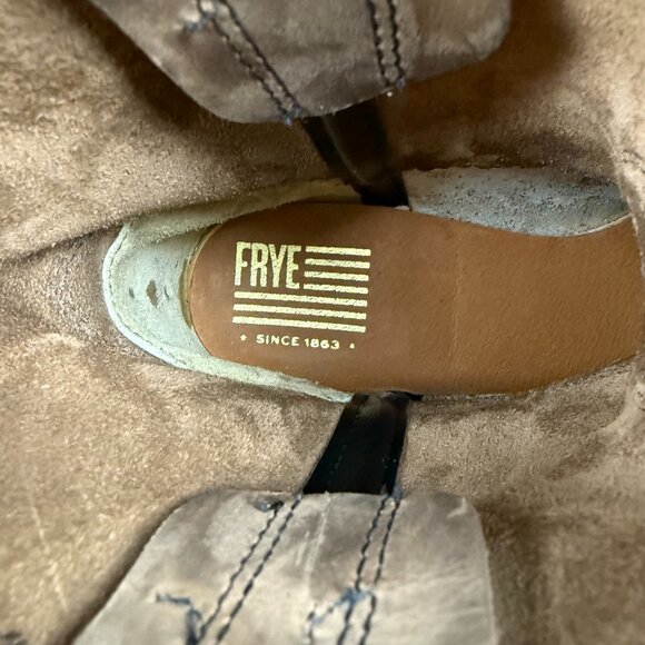 Frye Boots Men 9 Shoe Brown Harness 8R Engineer Leather 87400 Motorcycle Biker 1 - Picture 8 of 11